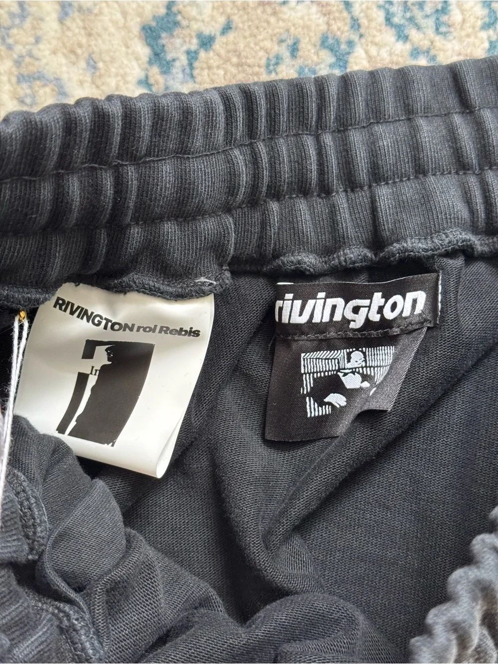 NWT Rivington Roi Rebis Fade Faster Flight Washed Black Sweatpants, Sz Large